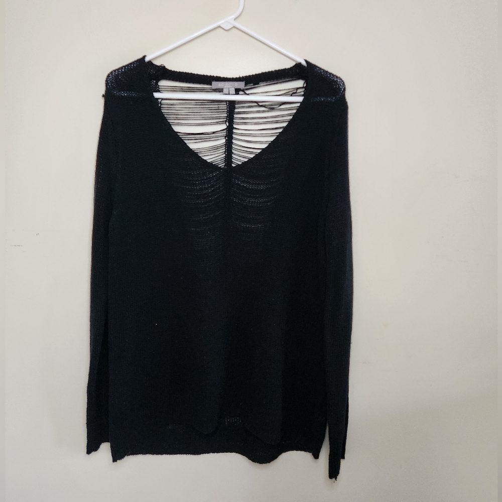 Women's Solemio Black Sweater Sz Med /Large